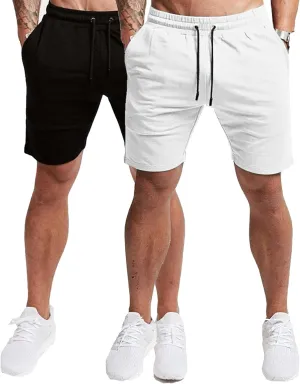 EVERWORTH Men's Casual Training Shorts Gym Workout Fitness Short Bodybuilding Running Jogging Short Pants