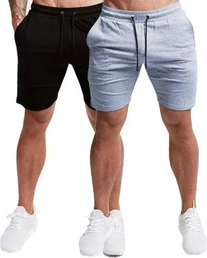 EVERWORTH Men's Casual Training Shorts Gym Workout Fitness Short Bodybuilding Running Jogging Short Pants