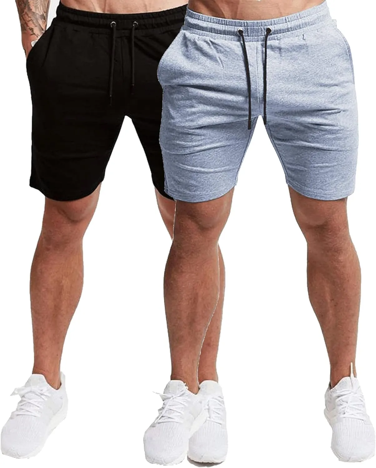 EVERWORTH Men's Casual Training Shorts Gym Workout Fitness Short Bodybuilding Running Jogging Short Pants