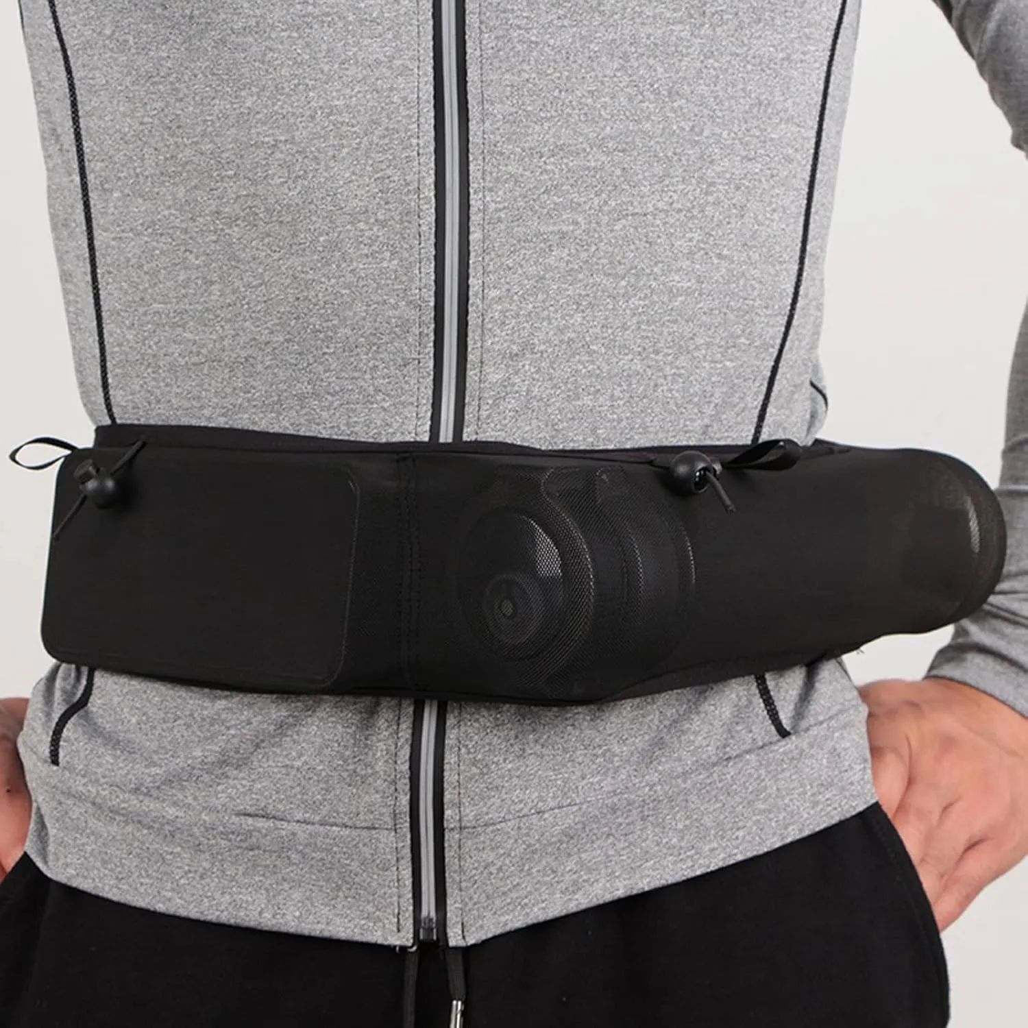 Fanny Pack Multifunctional Sports Waist Bag, Large-Capacity Running Waist Bag, Stretch Mesh Mobile Phone Bag, Cycling Mo (M)