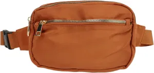 Fanny Pack Waist Packs for Men Women, Dog Raincoat Hooded, Waist Bag Hip Pack for Travel Hiking Running Outdoor Sports for Daily Walking(Brown)