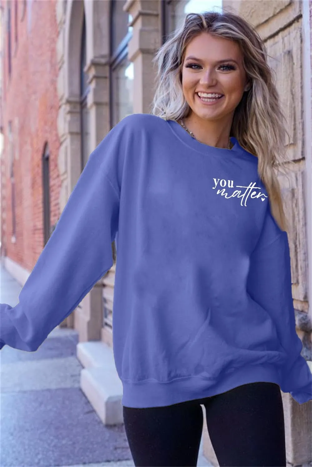FAYALEQ You Matter Sweatshirt Women Mental Health Awareness Long Sleeve Shirts Dear Person Pullover Inspirational Tee Tops