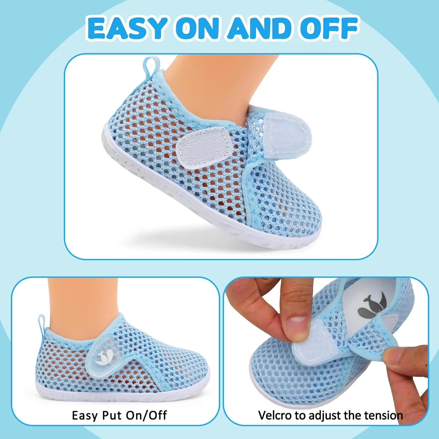 FEETCITY Boys Girls Water Shoes Kids Aqua Socks Quick Dry Barefoot for Beach Swimming Pool