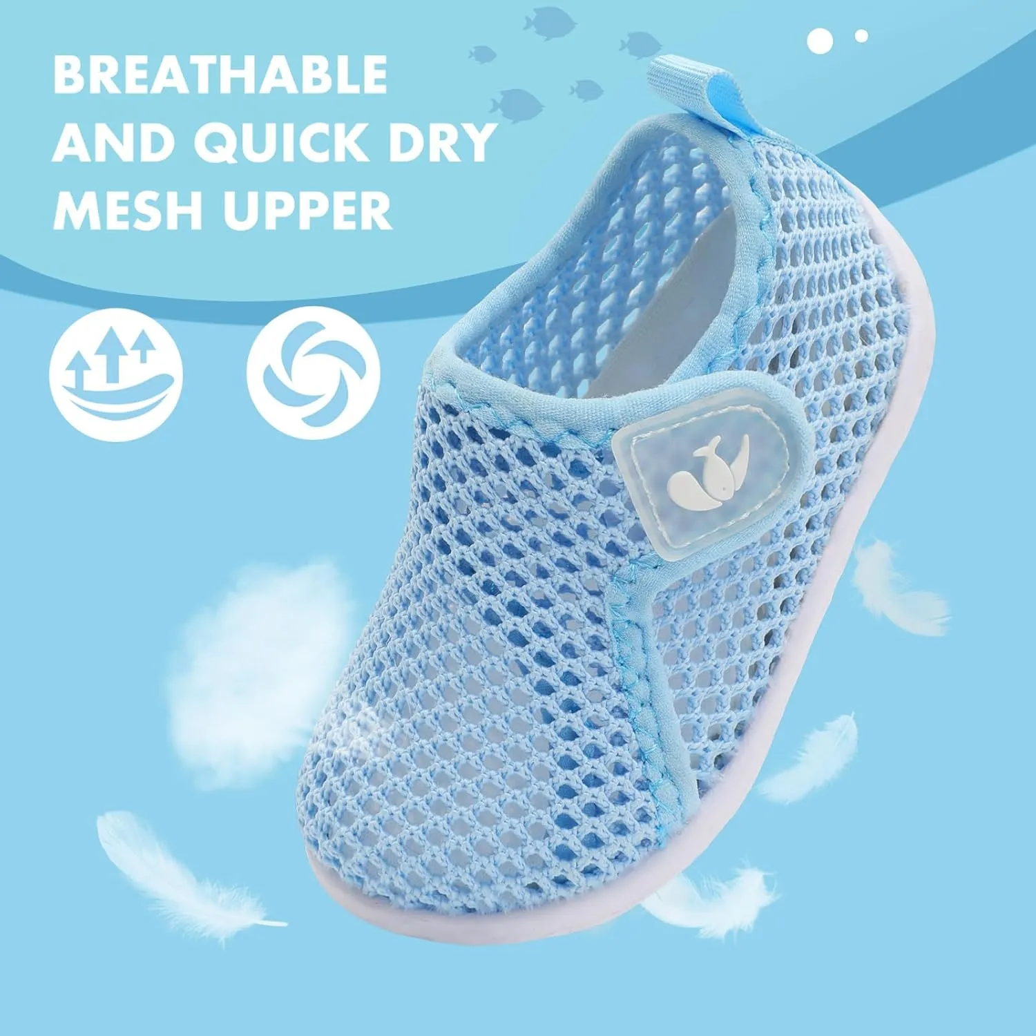 FEETCITY Boys Girls Water Shoes Kids Aqua Socks Quick Dry Barefoot for Beach Swimming Pool