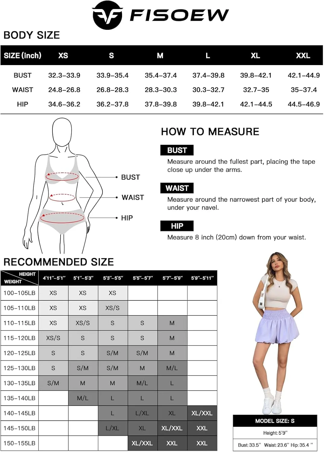 Fisoew Womens High Waisted Bubble Shorts Smocked Elastic Going Out Cute Skorts with Pockets
