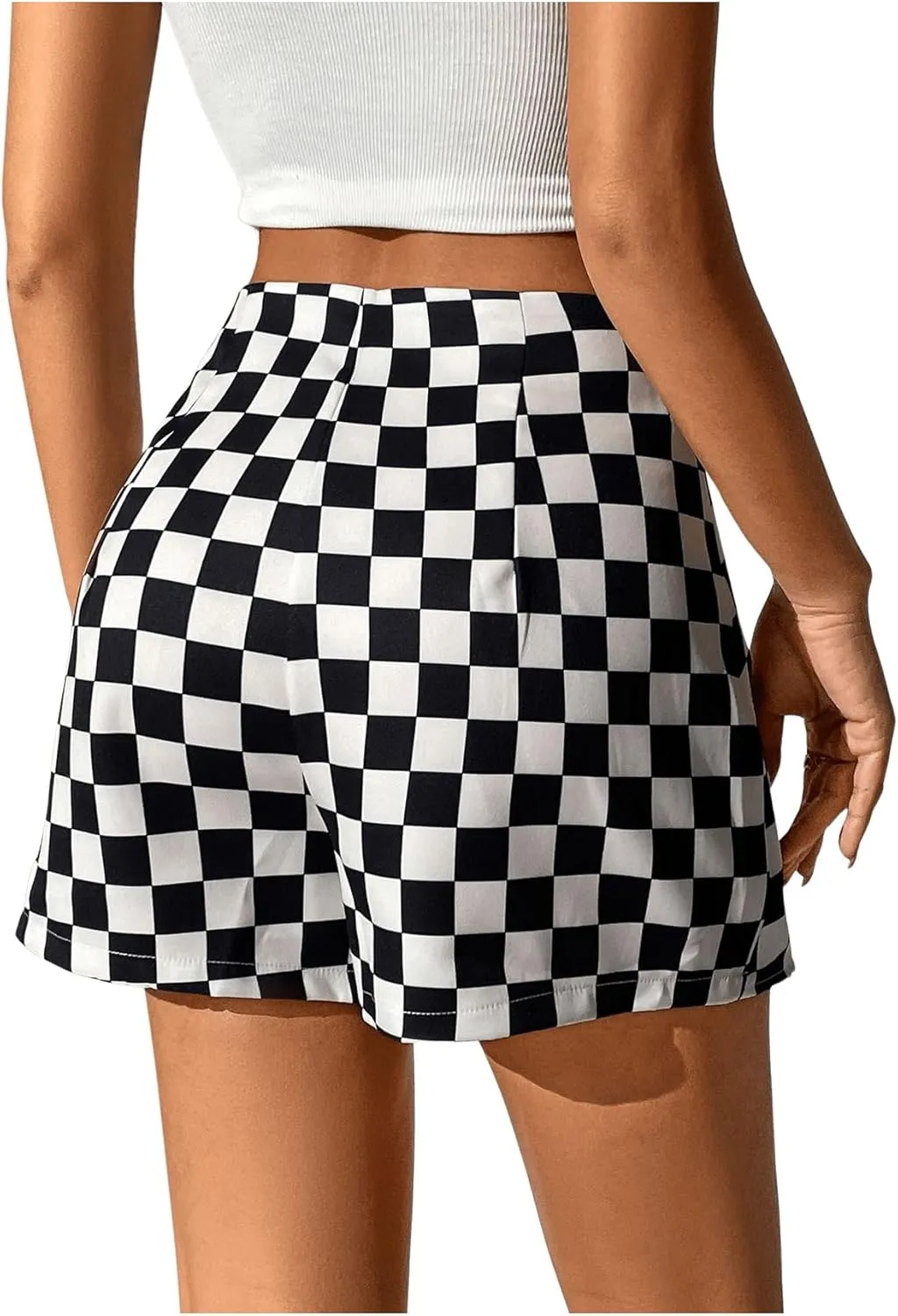 Floerns Women's Casual Asymmetrical High Waisted Bodycon Pencil Skirt Shorts