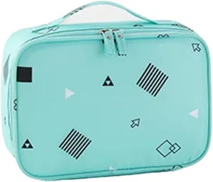 Funky girl Portable Travel Makeup Cosmetic Bags-Green