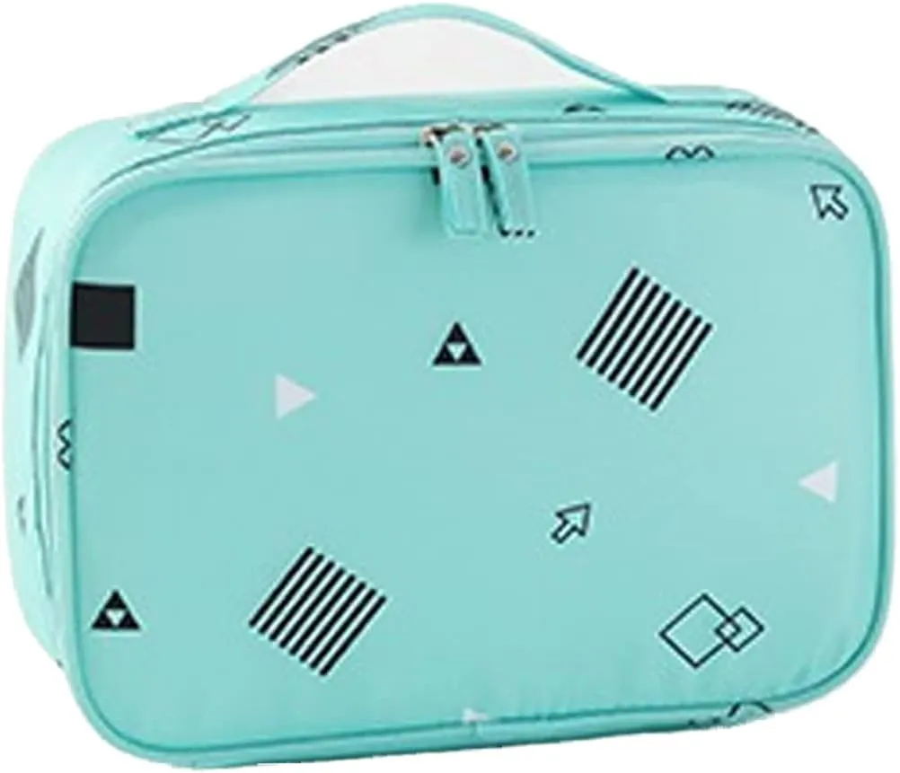 Funky girl Portable Travel Makeup Cosmetic Bags-Green