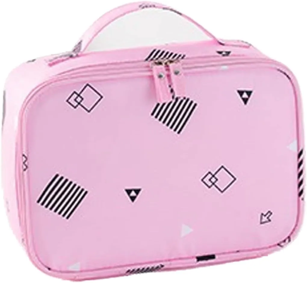 Funky girl Portable Travel Makeup Cosmetic Bags-Pink