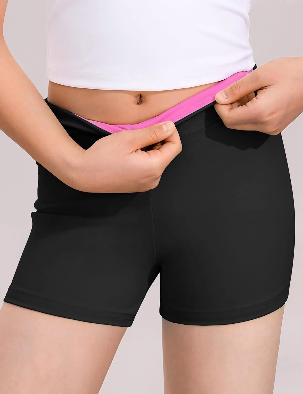 Girls Dance Shorts Biker Gymnastics Cartwheel Athletic Clothes Under Dress for Kids Youth Volleyball Tumbling