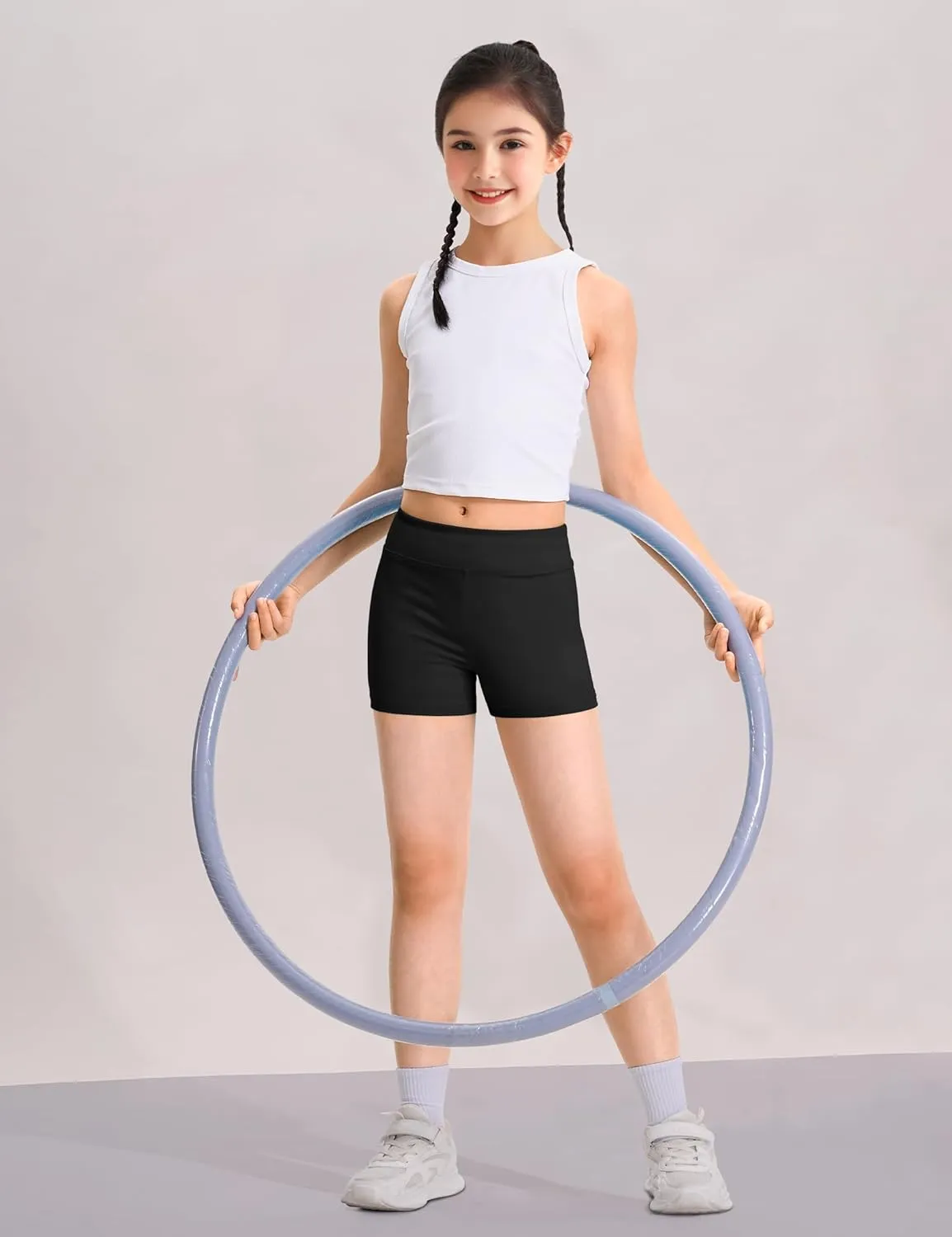 Girls Dance Shorts Biker Gymnastics Cartwheel Athletic Clothes Under Dress for Kids Youth Volleyball Tumbling