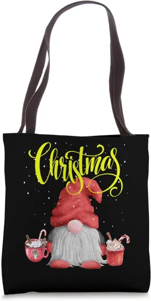 Girls Fun Family Cup Of Chocolate Christmas Gnome Tote Bag