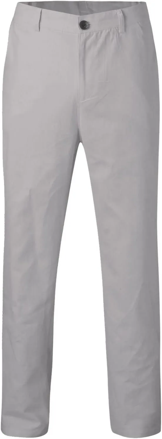 GOKKILRW Mens Slim Fit Dress Tapered Leg Pants Casual Business Office Work Pants Comfy Flat-Front Stretch Chino Golf Trousers
