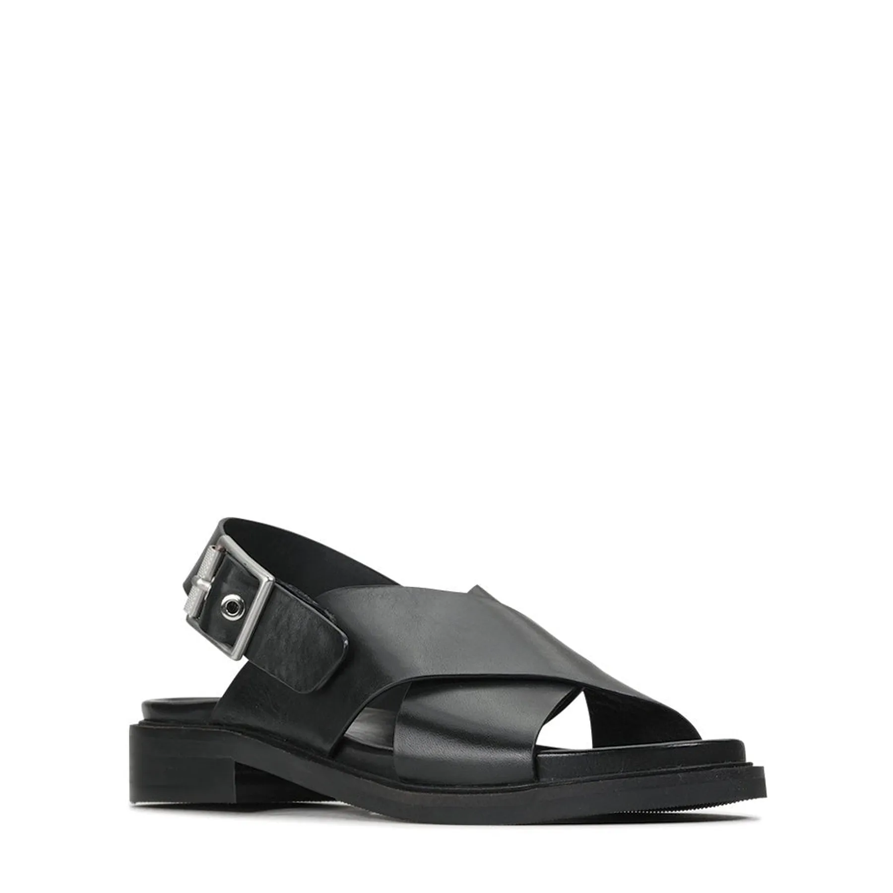GRUNGE SLING-BACK LEATHER SANDALS