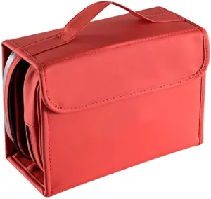 Hanging Travel Toiletry Bag, Cosmetic Case Makeup Brush Organizer Makeup Case Multi Functional Cosmetic Bag Makeup Handbag for Travel & Home Gift (Color : Red)