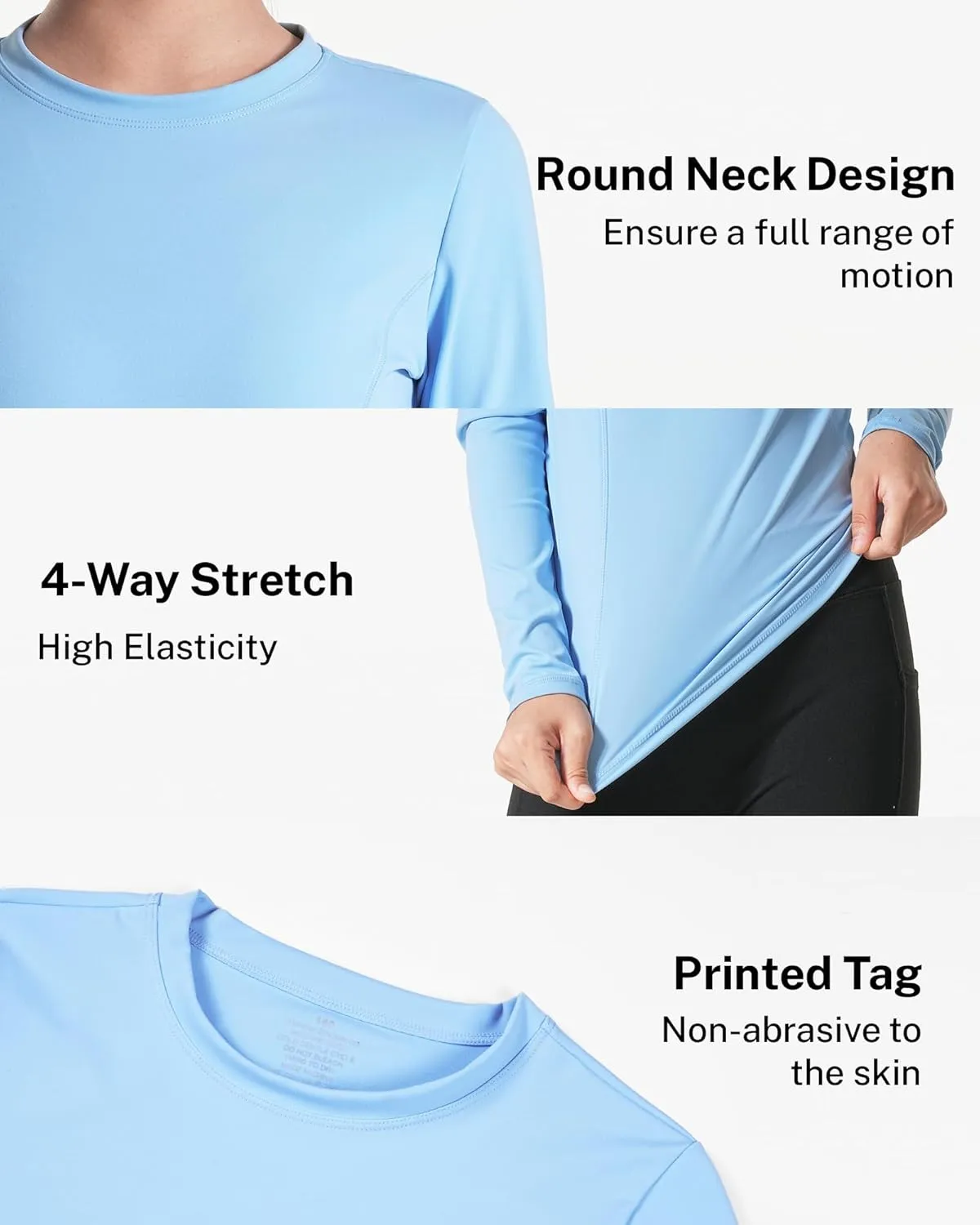 HASMES Girls Long Sleeve Athletic Shirts Active Quick Dry Lightweight Clothes Kids Teens Sports Tees Yoga Basic Tops