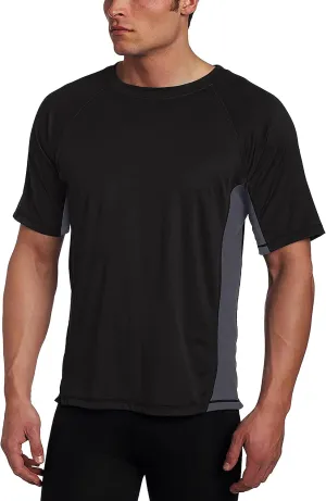 Kanu Surf Men's Short Sleeve UPF 50 Swim Shirt Rash Guard Sun Shirt (Regular & Extended Sizes)