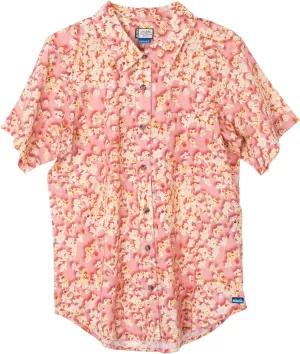 KAVU Girl Party Button Up Shirt - Boyfriend Fit Print