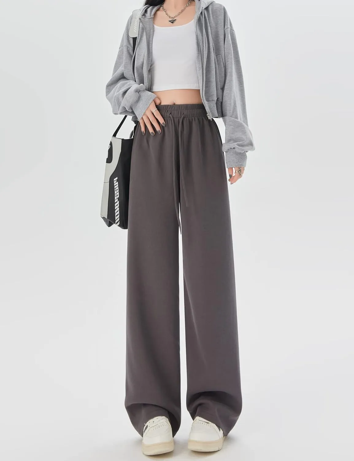 Kiench Teens Girls' Straight Leg Sweatpants High Waisted Baggy Joggers Drawstring