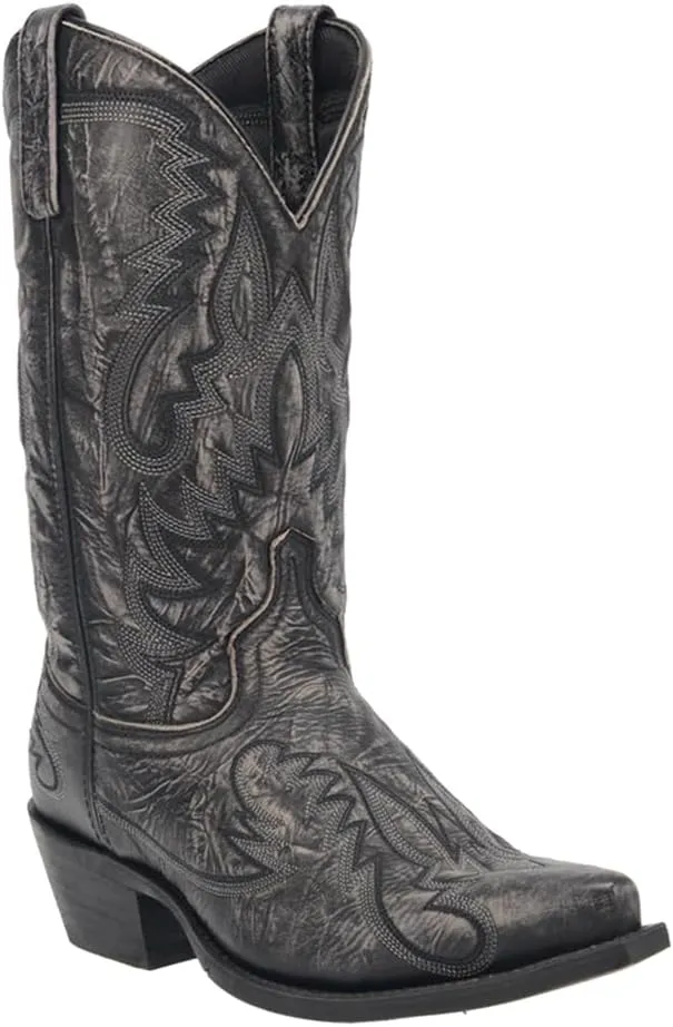 Laredo Mens Garrett Distressed Snip Toe Dress Boots Mid Calf - Beige