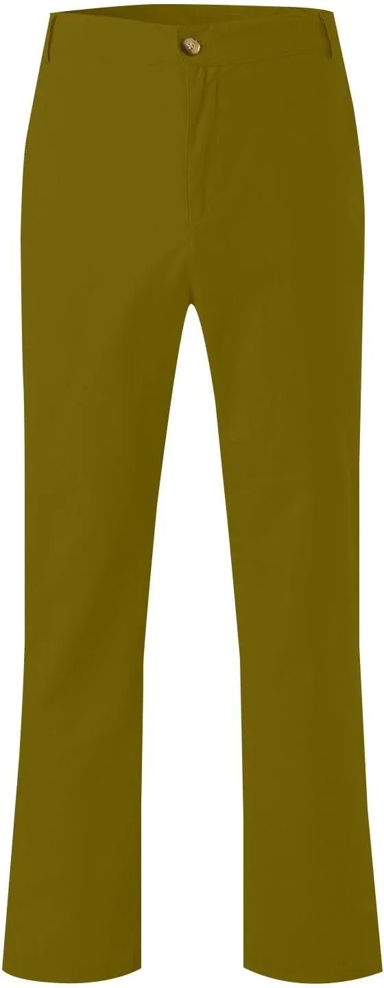 Linen Pants for Men Lightweight Beach Casual Yoga Pants Summer Vacation Hawaiian Slacks Plain Straight Leg Trousers