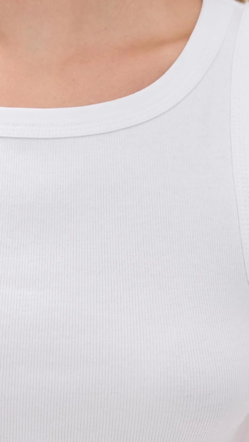 Madewell Women's Essential High-Neck Tank in Supima Rib