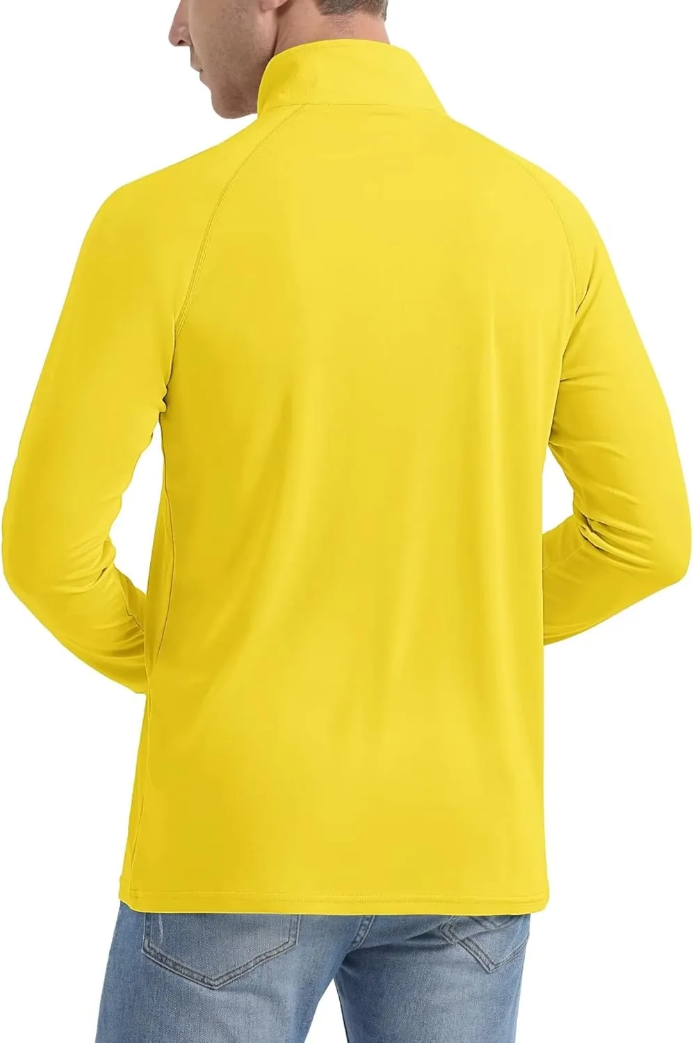 MAGCOMSEN Men's Long Sleeve Sun Shirts UPF 50  Tees 1/4 Zip Up Fishing Running Rash Guard T-Shirts Outdoor Shirt