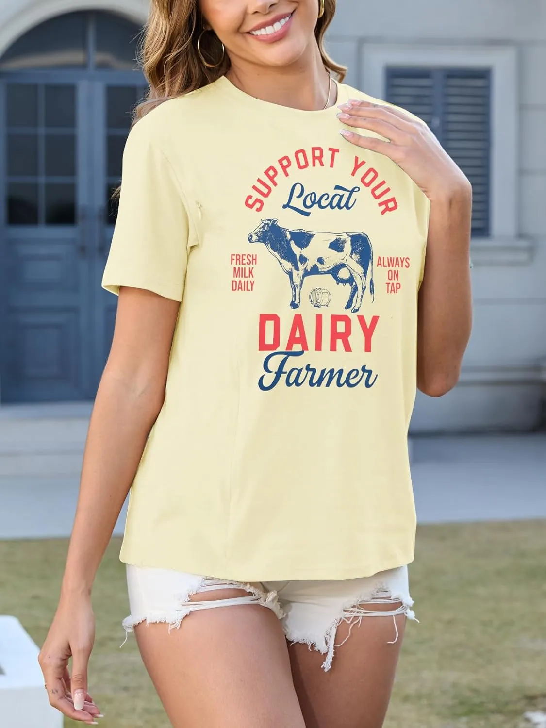 Mama Shirt Nursing Shirts for Breastfeeding Zip Maternity Tshirts Causal Mom Graphic Tees Mothers Gift Tops