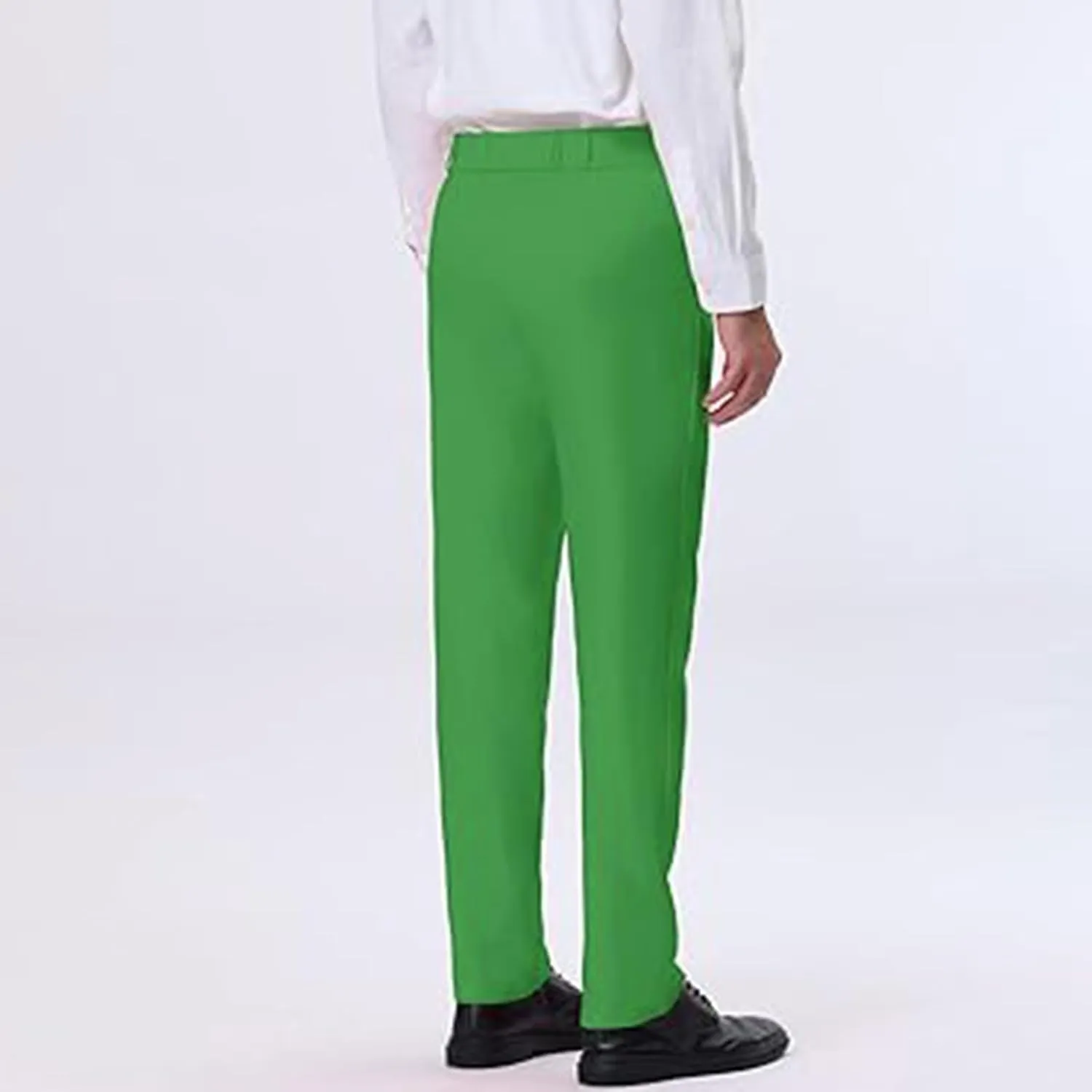 Men Suit Pant Flat Front Slim Fit Dress Pants Business Casual Cinch Bottom Tapered Chino Pants with Elastic Waistband