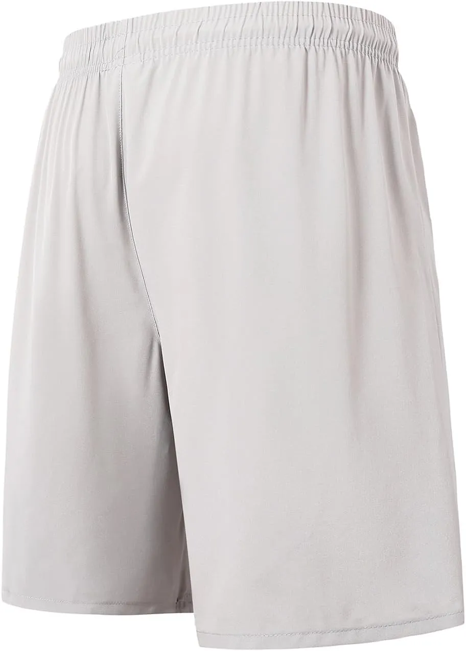 Men's Athletic Hiking Shorts Quick-Dry Waterproof Drawstring Short Reflective Stripe Ice Silk Pant with Zipper Pocket