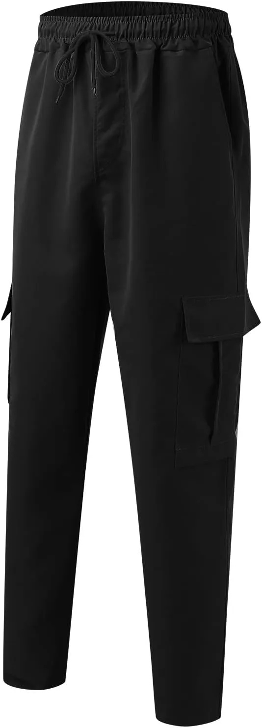 Men's Cargo Pants Multi Pockets, Straight Work Pants, Outdoor Fitness Bodybuilding Trousers Baggy Hiking Pants