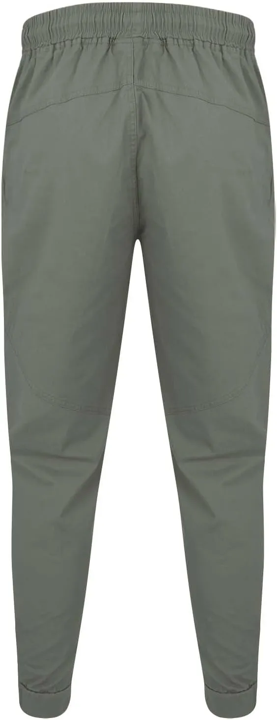Mens Casual Cargo Pants Casual Elastic Waist Drawstring Trousers Slim Fit Cinch Bottom Tapered Sweatpants for Men