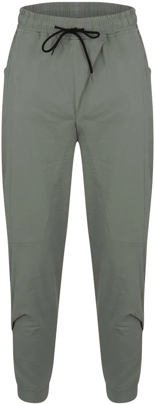 Mens Casual Cargo Pants Casual Elastic Waist Drawstring Trousers Slim Fit Cinch Bottom Tapered Sweatpants for Men