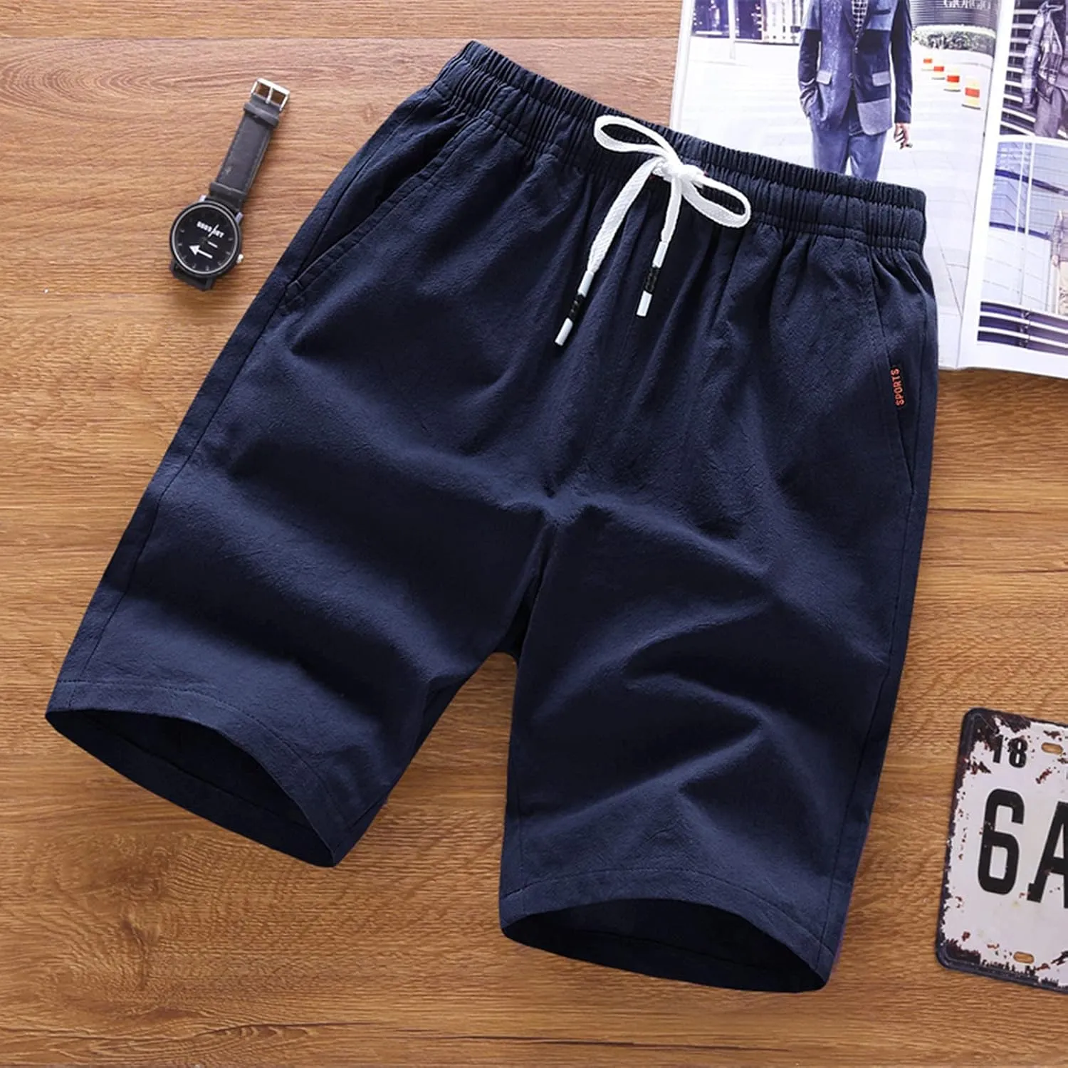 Mens Casual Shorts,Men's Athletic Outdoor Sport Sweatpants Summer Comfy Casual Short Pants with Pockets Men Work Pants