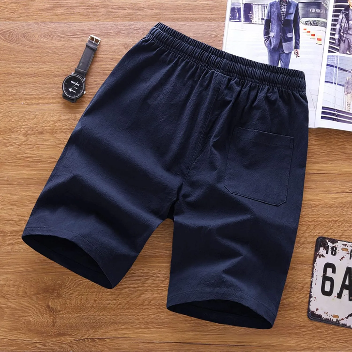 Mens Casual Shorts,Men's Athletic Outdoor Sport Sweatpants Summer Comfy Casual Short Pants with Pockets Men Work Pants