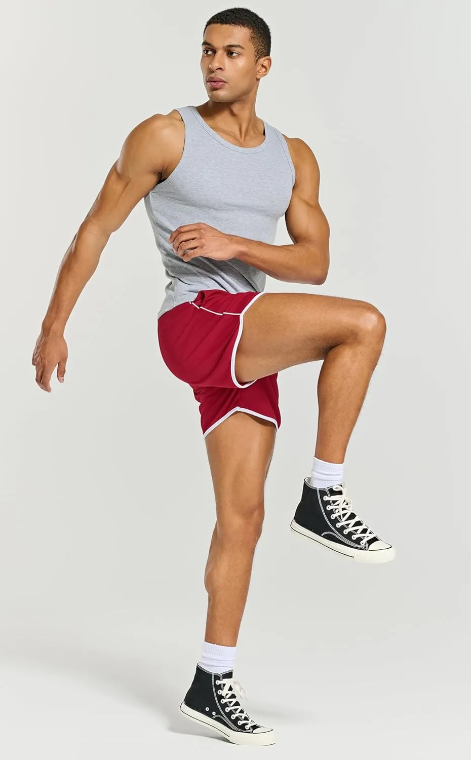 Men's Essential Slim Fit Ribbed Workout Tank Tops Sleeveless Gym Shirts