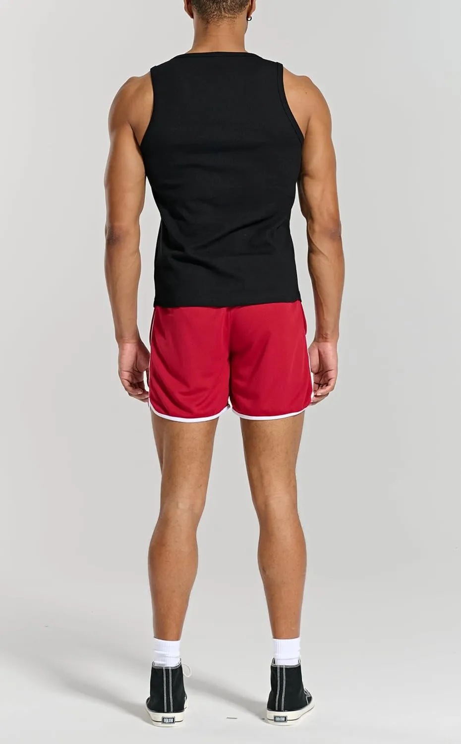Men's Essential Slim Fit Ribbed Workout Tank Tops Sleeveless Gym Shirts