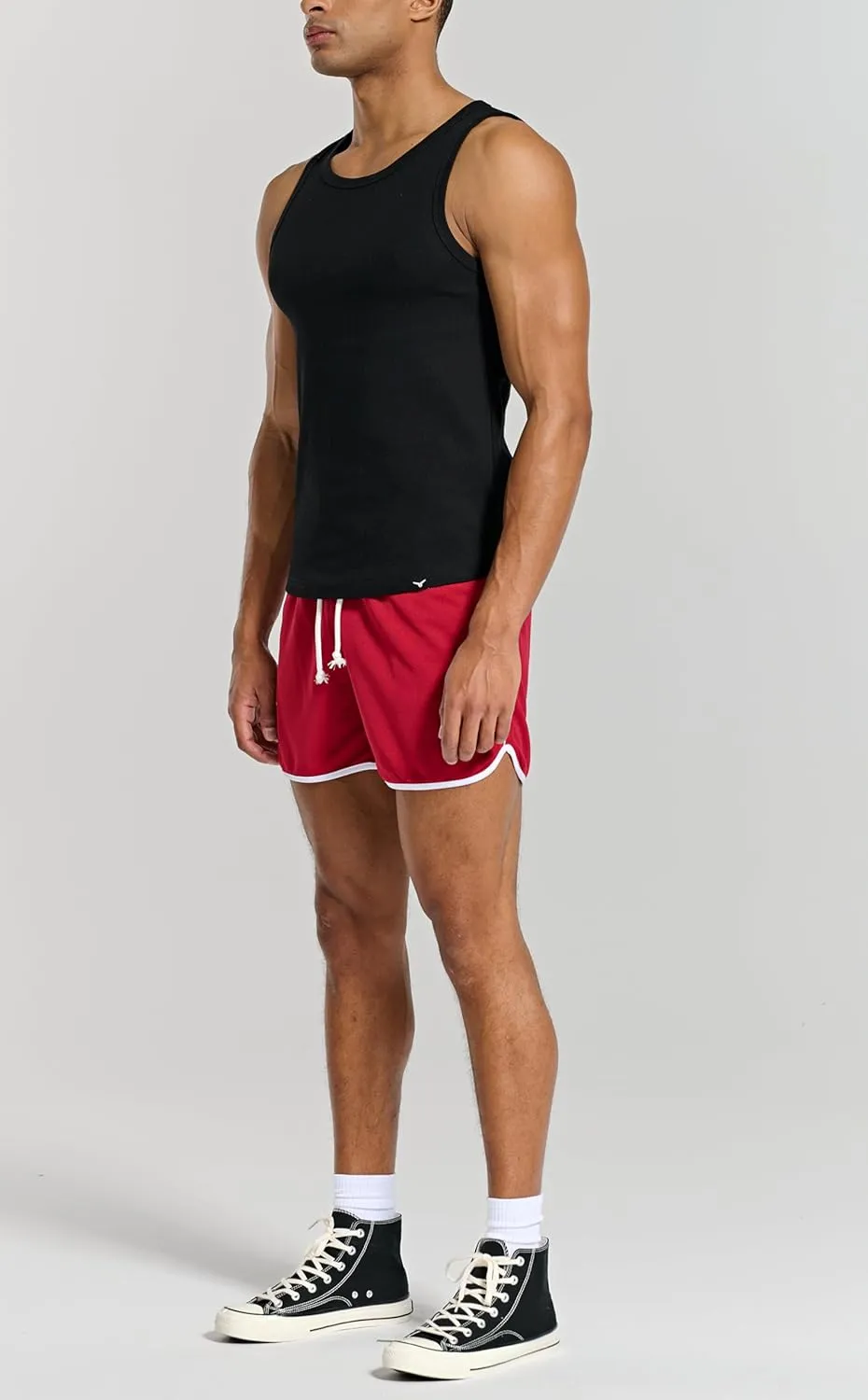 Men's Essential Slim Fit Ribbed Workout Tank Tops Sleeveless Gym Shirts