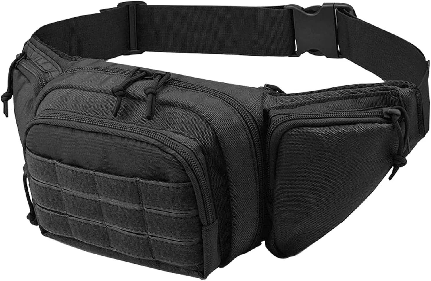 Mens Fanny Pack Crossbody Waist Bag For Men Outdoor Hiking Casual Waist Pack Running over The Shoulder Bags for Men (Black, One Size)