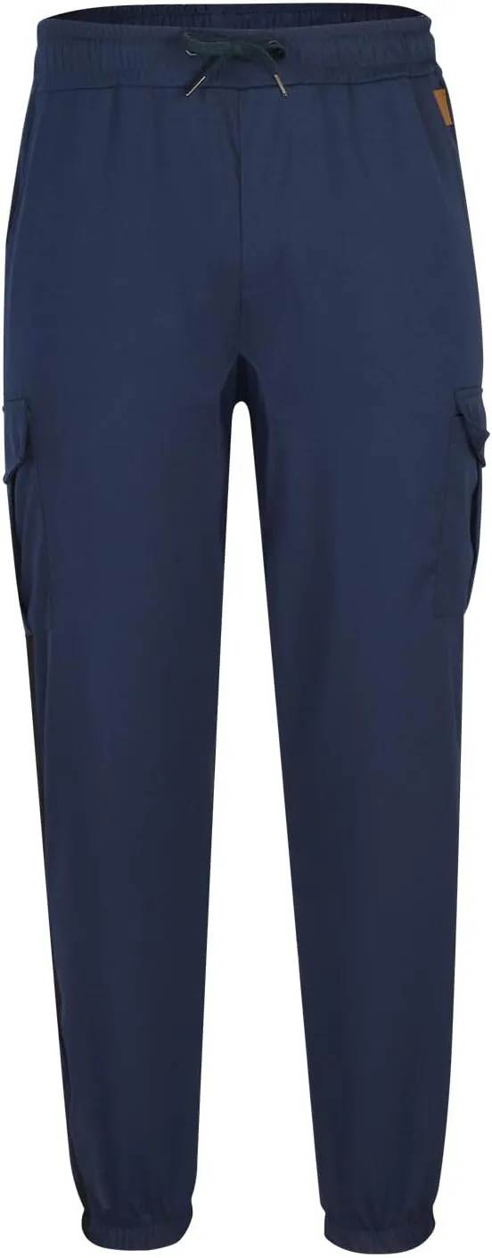 Mens Funky Cargo Jogger Pants Slim Fit Stripe Cinch Bottom Track Pants Elastic Drawstring Waist Workout Sweatpants