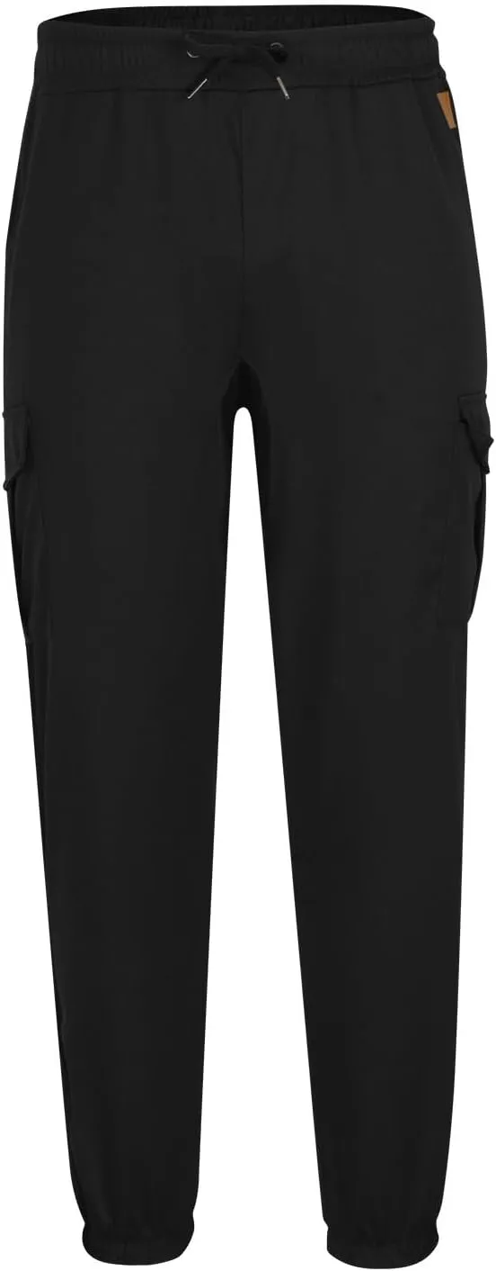 Mens Funky Cargo Jogger Pants Slim Fit Stripe Cinch Bottom Track Pants Elastic Drawstring Waist Workout Sweatpants