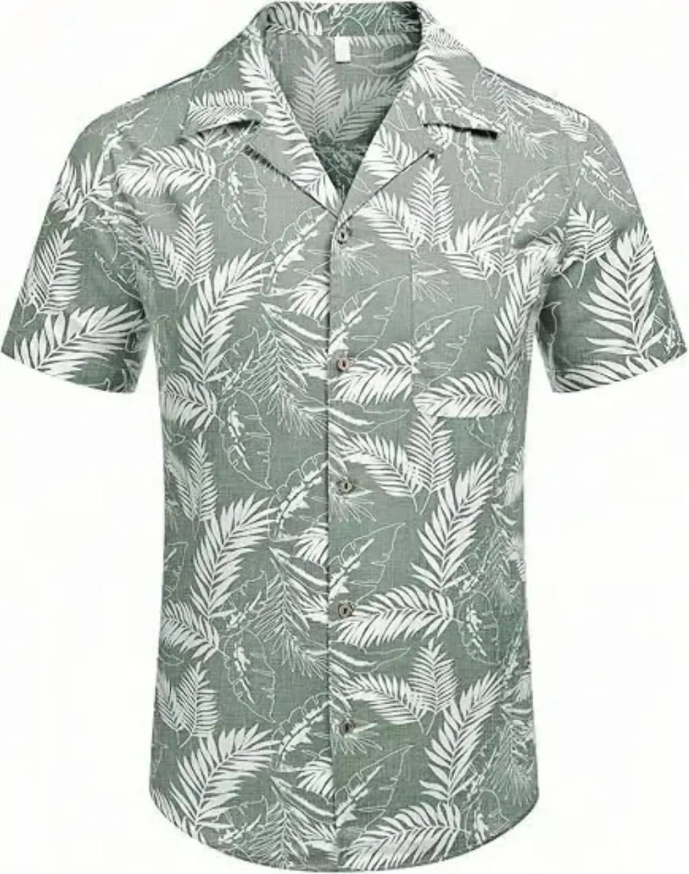 Men's Hawaiian Shirt Funky Blue Beach Printed Tropical Beach Shirt Casual Button Down Short Sleeve Floral Shirts Tops