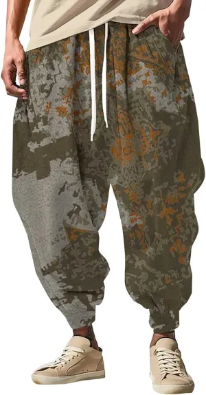 Mens Hip Hop Harem Pants Fashion Street Feel Casual Sweatpants Workout Athletic Running Pants Mens Yoga Pants