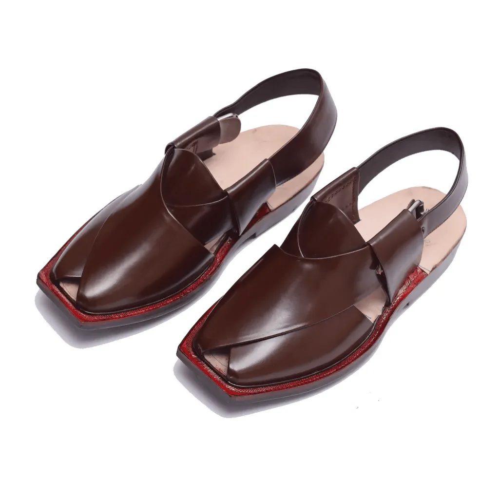 Men’s Leather Norozi Chappal Dark Brown