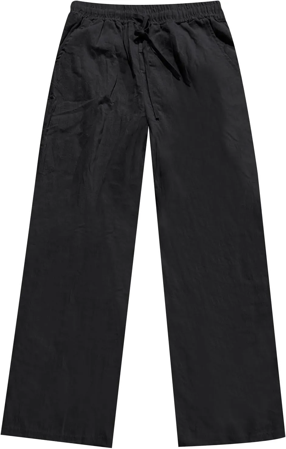 Men's Linen Casual Pants Elastic Waist Drawstring Yoga Beach Summer Pants 2025