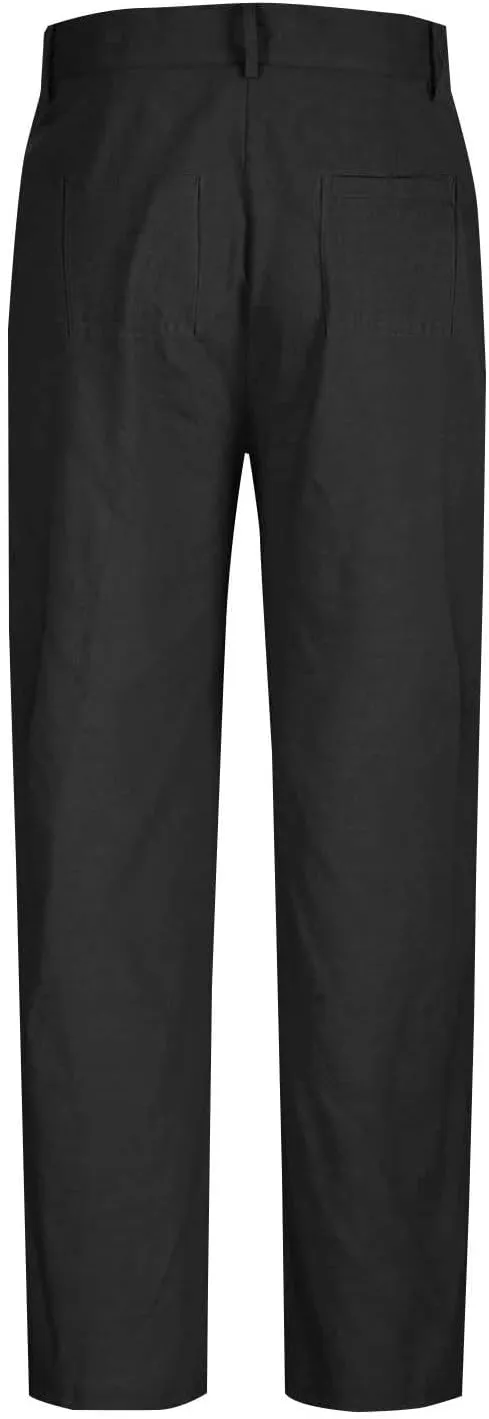 Mens Linen Pants Casual Front Pleated Yoga Pant Summer Outdoor Vacation Beach Lightweight Trousers Open Bottom Slacks