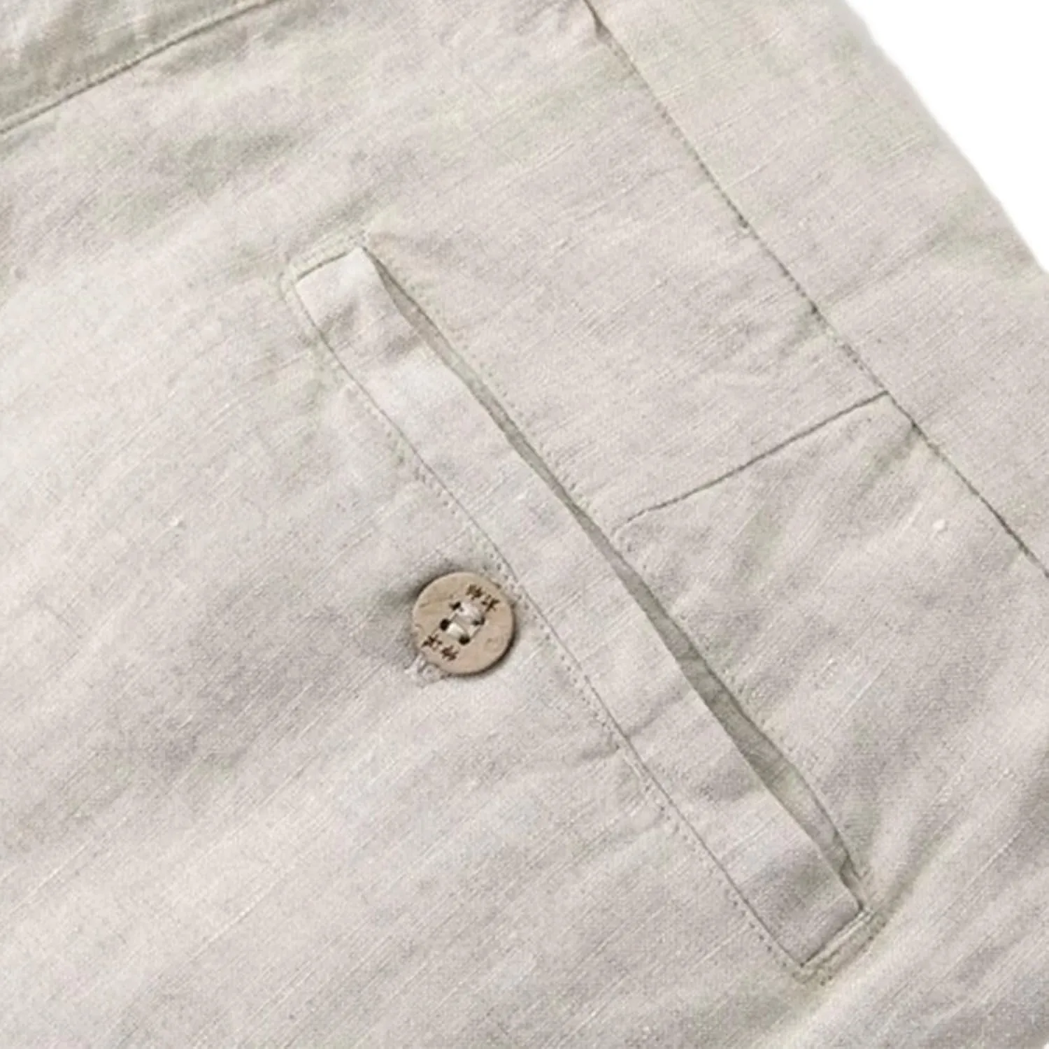 Mens Linen Pants Summer Straight Leg Business Casual Trousers Outdoor Vacation Plain Lightweight Slacks with Pocket