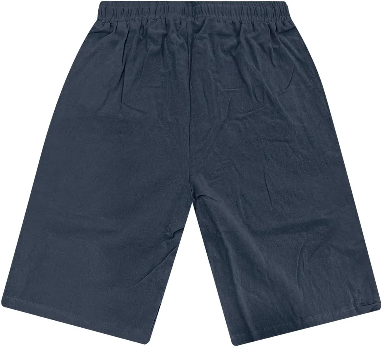 Men's Linen Shorts Summer Cotton Elastic Waist Drawstring Short Casual Beach Outfits with Pockets