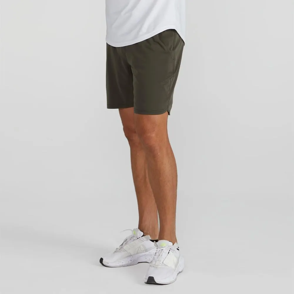 Men's Linered Active Short - Casual & Workout Shorts for Men with Drawstring - Lightweight Polyester & Spandex Fabric
