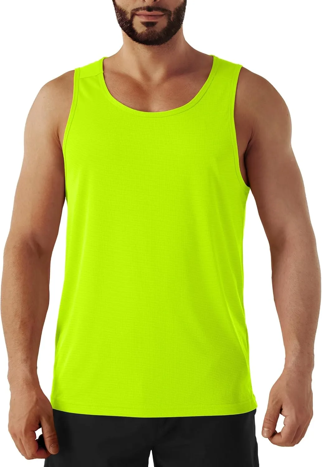 Men's Neon Swim Tank Tops Quick Dry Running Athletic Workout Gym Yoga Swimming Beach Marathon Muscle Sleeveless Shirts